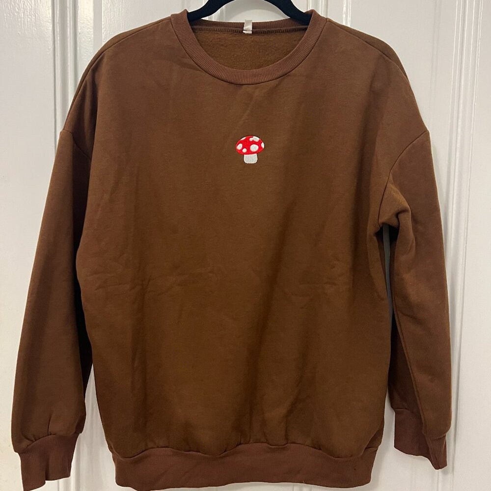 Brown mushroom crewneck sweatshirt - never worn